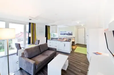 Küche/Küchenzeile in der Unterkunft Duhner Strandhus, S302