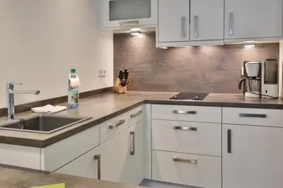 Küche/Küchenzeile in der Unterkunft Duhner Strandhus, S204