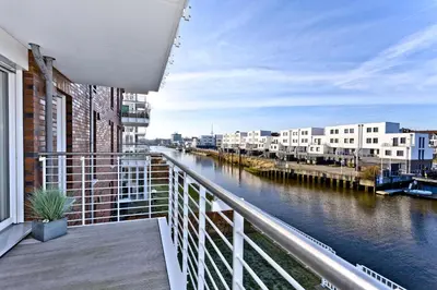 Blick auf einen Fluss in der Nähe der Ferienwohnung