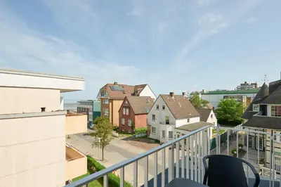 Ein Balkon oder eine Terrasse in der Unterkunft Nordstrand, N303