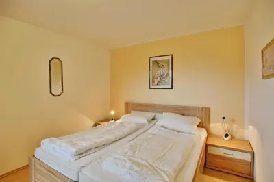Ein Bett oder Betten in einem Zimmer der Unterkunft Stranddüne, D9