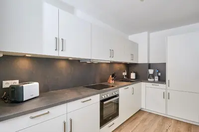 Küche/Küchenzeile in der Unterkunft Nordstrand, N204