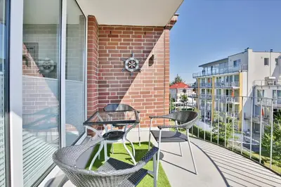Ein Balkon oder eine Terrasse in der Unterkunft Hohe Worth, H313