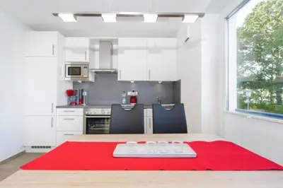 Küche/Küchenzeile in der Unterkunft Admiralsgarten, AG1s