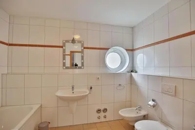 Ein Badezimmer in der Unterkunft Nordseeblick, NB10