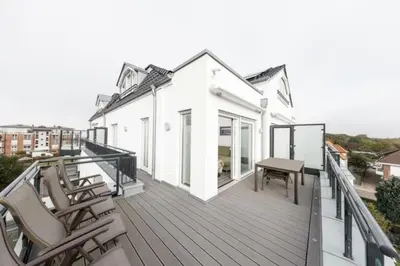 Ein Balkon oder eine Terrasse in der Unterkunft Admiralsgarten, AG16b