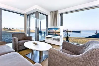 Ein Sitzbereich in der Unterkunft Alte Liebe, RA102