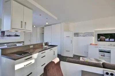 Küche/Küchenzeile in der Unterkunft Duhner Strandhus, S202