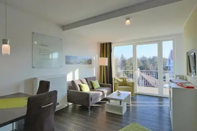 Ein Sitzbereich in der Unterkunft Duhner Strandhus, S303