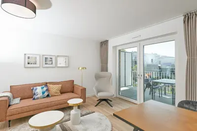 Ein Sitzbereich in der Unterkunft Nordstrand, N202a