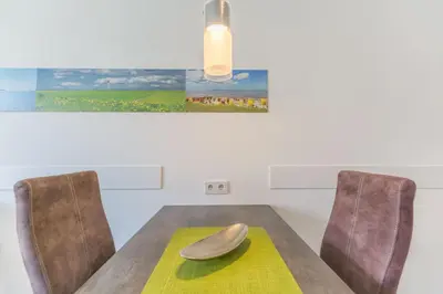 Ein Sitzbereich in der Unterkunft Duhner Strandhus, S210