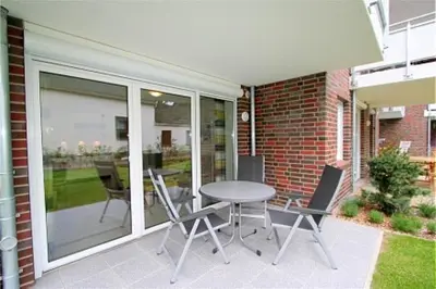 Ein Balkon oder eine Terrasse in der Unterkunft Ruge Bries, RB3