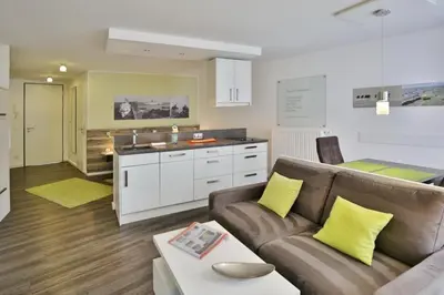 Küche/Küchenzeile in der Unterkunft Duhner Strandhus, S112