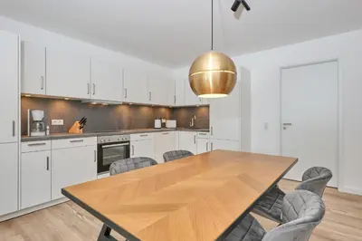 Küche/Küchenzeile in der Unterkunft Nordstrand, N101