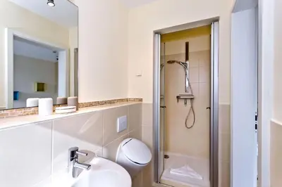 Ein Badezimmer in der Unterkunft Residenz am Yachthafen, RY21
