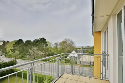 Ein Balkon oder eine Terrasse in der Unterkunft Duhner Strandhus, S304