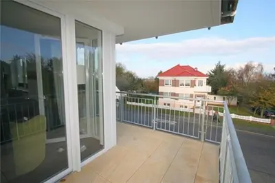 Ein Balkon oder eine Terrasse in der Unterkunft Duhner Strandhus, S201
