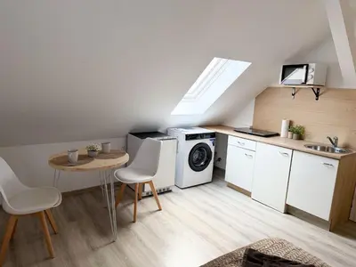 Küche/Küchenzeile in der Unterkunft Apartments Brunsbüttel