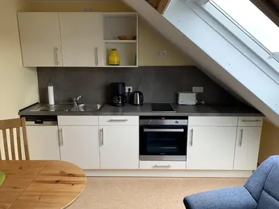 Küche/Küchenzeile in der Unterkunft Haus Apart, Whg 3