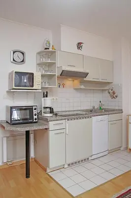 Küche/Küchenzeile in der Unterkunft Fischerhus, Whg 1