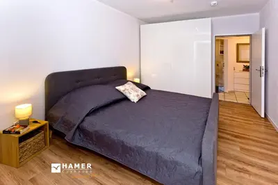 Ein Bett oder Betten in einem Zimmer der Unterkunft Am Seedeich 17, AS172