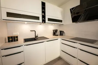 Küche/Küchenzeile in der Unterkunft Ferienwohnung 