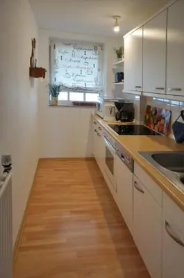 Küche/Küchenzeile in der Unterkunft Ferienwohnung De Klüver