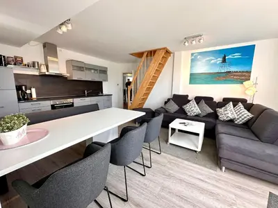 Küche/Küchenzeile in der Unterkunft Ferienwohnung De Föhr