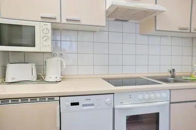 Küche/Küchenzeile in der Unterkunft Ferienwohnung De Brecker