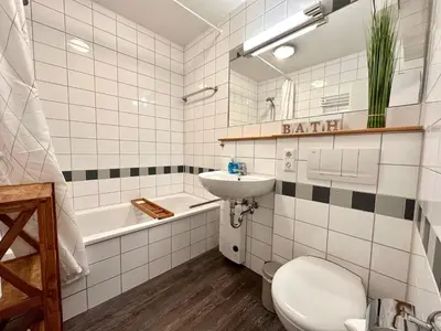 Ein Badezimmer in der Unterkunft Ferienwohnung De Diek 103