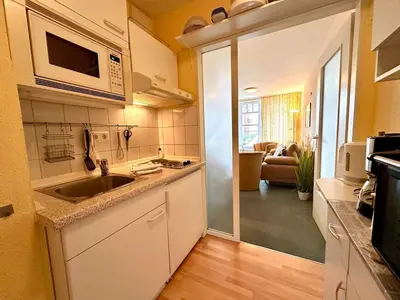 Küche/Küchenzeile in der Unterkunft Ferienwohnung De Diek 105