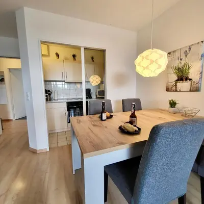 Küche/Küchenzeile in der Unterkunft Ferienwohnung De Floot