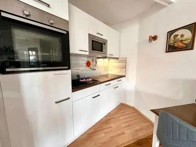 Küche/Küchenzeile in der Unterkunft Ferienwohnung De Dörsch