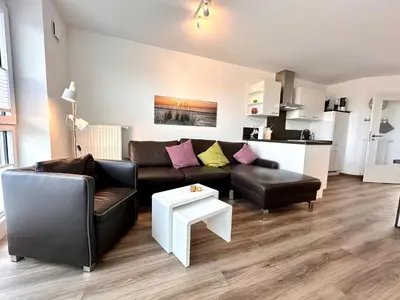 Küche/Küchenzeile in der Unterkunft Ferienwohnung de Gleemfisk