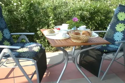 Ein Garten an der Unterkunft Ferienwohnung De Grasviol