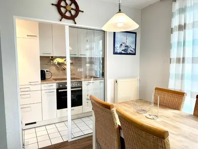 Küche/Küchenzeile in der Unterkunft Ferienwohnung de Drift