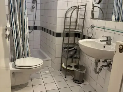 Ein Badezimmer in der Unterkunft Ferienwohnung De Tied 106