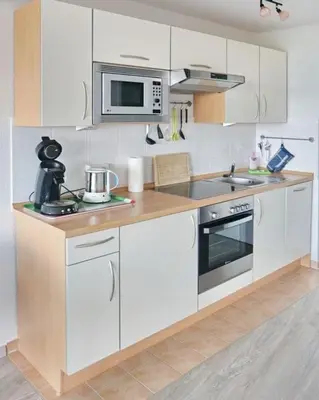 Küche/Küchenzeile in der Unterkunft Ferienwohnung De Robb