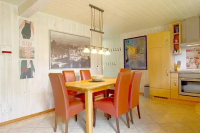 Küche/Küchenzeile in der Unterkunft KW21 Blockhaus am Meer