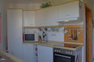Küche/Küchenzeile in der Unterkunft STW45b Bungalow Seestern