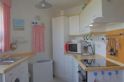 Küche/Küchenzeile in der Unterkunft STW45b Bungalow Seestern
