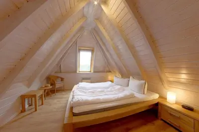 Ein Bett oder Betten in einem Zimmer der Unterkunft SV4 Tegeler Plate 12 