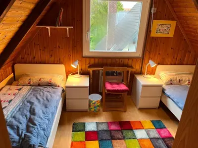 Ein Bett oder Betten in einem Zimmer der Unterkunft SE Opi-Huck-Stroot 12