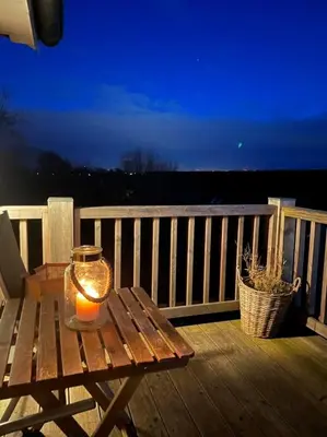 Ein Balkon oder eine Terrasse in der Unterkunft LM937 Wremerbogen 