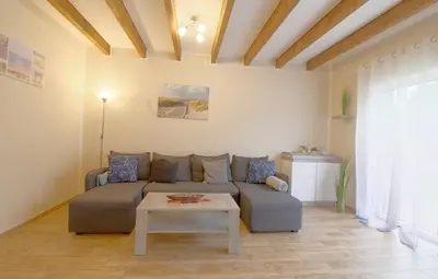 Ein Sitzbereich in der Unterkunft Ferienhaus 