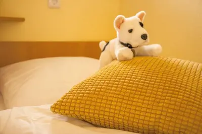 Ein Bett oder Betten in einem Zimmer der Unterkunft Strandnixe Mellumplate 3