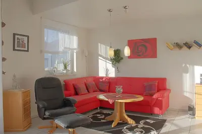 Ein Sitzbereich in der Unterkunft LT 33a Bungalow Max