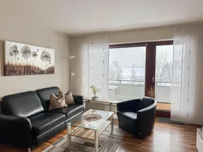 Ein Sitzbereich in der Unterkunft Haus Nordseeblick Wohnung 29
