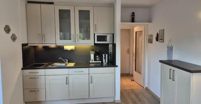 Küche/Küchenzeile in der Unterkunft Terrassenhaus, FeWo 63