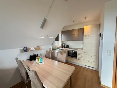 Küche/Küchenzeile in der Unterkunft Haus Nordseeblick Wohnung 50 Julia
